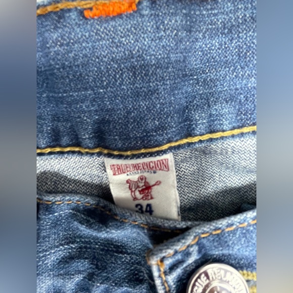 True Religion Straight Flap Patches Jeans Size 34 - Picture 15 of 16